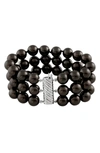 SPLENDID PEARLS TRIPLE ROW SHELL PEARL BRACELET,820035527897