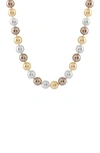 SPLENDID PEARLS 12-13MM MULTICOLOR SHELL PEARL NECKLACE,820035527989