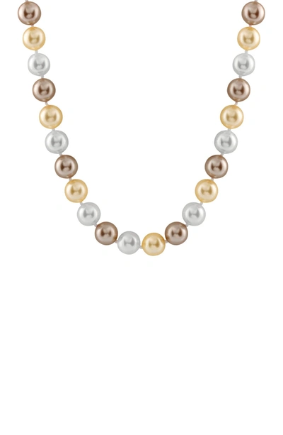 Splendid Pearls Silver 12-13mm Shell Pearl Necklace In Multi