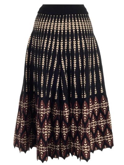 Alaïa Jacquard Knit Culottes In Multi