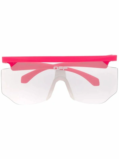 Off-white Mask Rectangular-frame Sunglasses In Fuchsia
