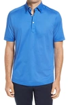Eton Contemporary Fit Jersey Polo In Mid Blue