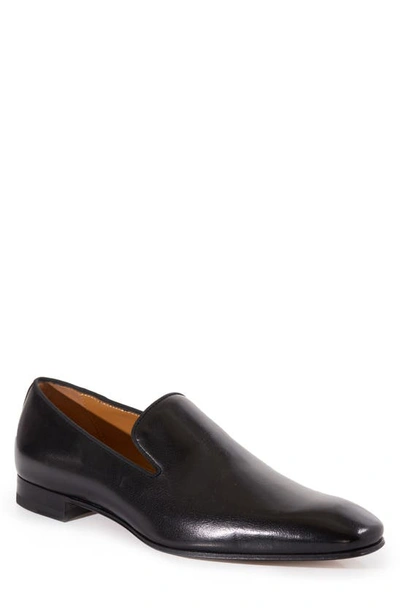 Paul Stuart Harrier Venetian Loafer In Black Leather