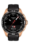 Tissot Men's Swiss T-touch Connect Solar Black Rubber Strap Smart Watch 48mm In Rose Gold