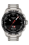 Tissot Men's Swiss T-touch Connect Solar Titanium Bracelet Smart Watch 48mm In Silver