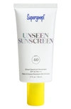Supergoopr Unseen Sunscreen Broad Spectrum Spf 40 Pa+++, 0.68 oz