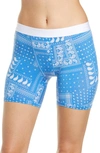 Tomboyx Stretch Tencel(r) Modal 6-inch Fly Boxer Briefs In Blue Bandana Patchwork