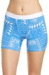 Tomboyx Stretch Tencel(r) Modal 4.5-inch Trunks In Blue Bandana Patchwork