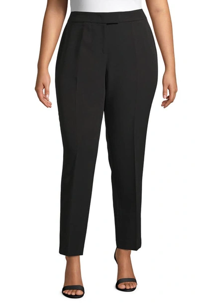 Anne Klein Petite Contour Stretch Ankle Pants In Anne Black