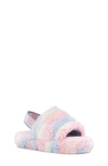 Ugg Kids' Fluff Yeah Slide In Carolina/pink/yellow