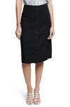 Nydj Button Front Skirt In Black