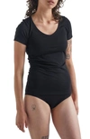 Icebreaker Siren Sweetheart Merino Wool Blend T-shirt In Black