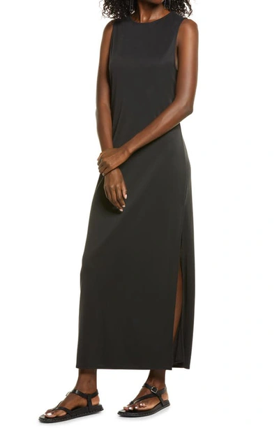 Open Edit Sleeveless Reversible Maxi Dress In Black