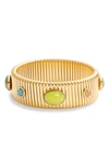 Gas Bijoux Strada Cabochon Stretch Bracelet In Turquoise