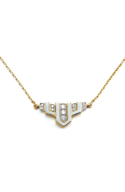 David Webb Motif Scape Pendant Necklace In Yellow Gold