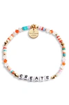 Little Words Project Create Beaded Stretch Bracelet In Multi Rai/ White