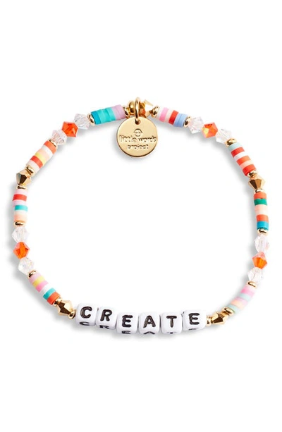 Little Words Project Create Beaded Stretch Bracelet In Multi Rai/ White