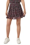 Vero Moda Kay Ruffle Chiffon Miniskirt In Pink Peacock