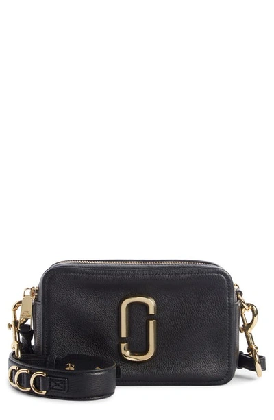 The Marc Jacobs The Softshot 17 Leather Crossbody Bag In Black