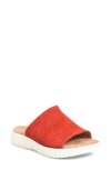 Söfft Carmilla Slide Sandal In Red Suede