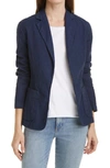 Frank & Eileen Dublin Performance Italian Stretch Cotton & Linen Jacket In Navy