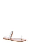42 Gold Zola Slide Sandal In White Leather