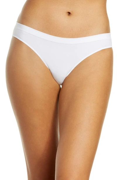 On Gossamer Cabana Cotton Blend Seamless Bikini Trousery In White