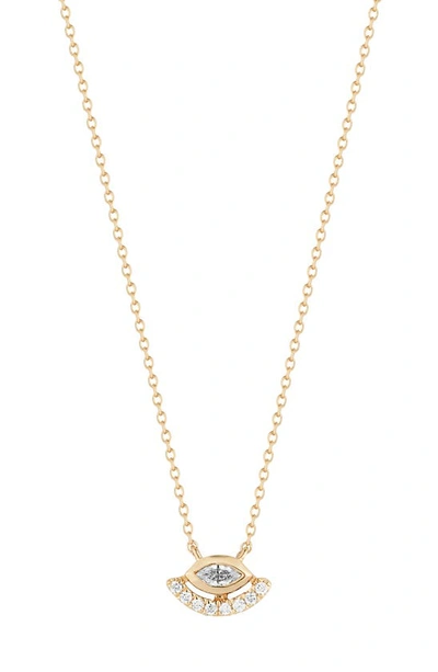 Dana Rebecca Designs Alexa Jordyn Diamond Evil Eye Pendant Necklace In Yellow Gold