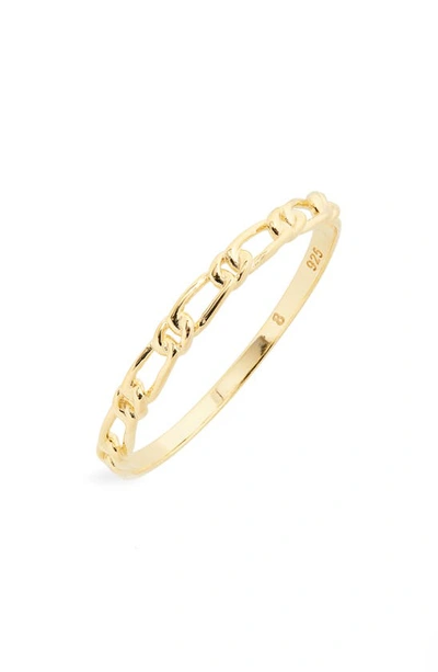 Madewell Delicate Collection Demi Fine Bonded Pair Chain Ring In 14k Gold
