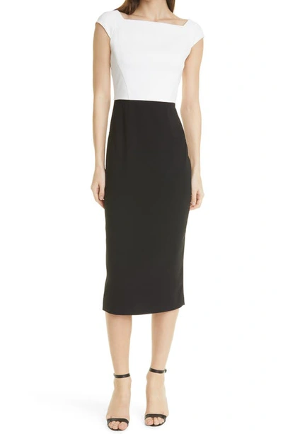 Ted Baker Cap Sleeve Sheath Dress In Black