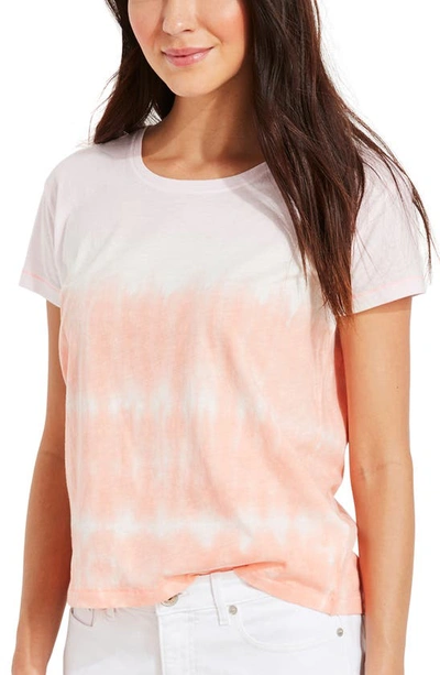 Vineyard Vines Tie Dye Surf T-shirt In Bright Peach