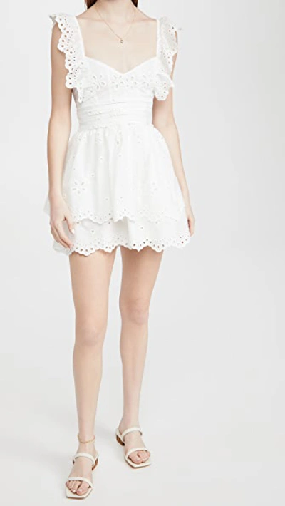 For Love & Lemons Serena Sleeveless Dress In White