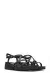 Camper Minikaah Leather Sandals In Black