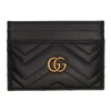 GUCCI BLACK GG MARMONT CARD CASE