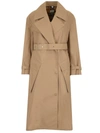 BURBERRY BURBERRY LAPEL COLLAR BELTED TRENCH COAT