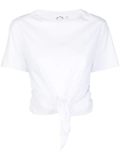 The Upside Split Tie-front T-shirt In White