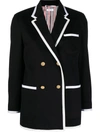 Thom Browne Single-breasted Cashmere Blazer In Blue