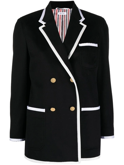 Thom Browne Single-breasted Cashmere Blazer In Blue