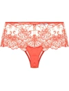 Id Sarrieri High-waisted Lace Briefs In Red