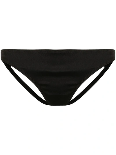 Kiki De Montparnasse Cut-out Detail Silk Briefs In Black