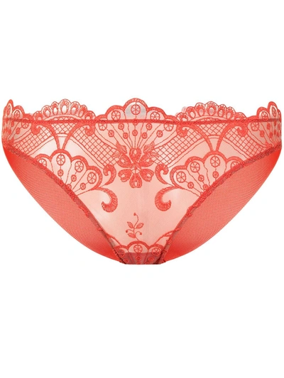 Id Sarrieri Something Special Lace Briefs In Red