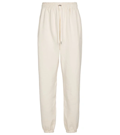 The Frankie Shop Vanessa Tapered High-rise Organic-cotton Jogging Bottoms In Weiss