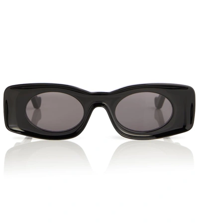 Loewe Paula's Ibiza Rectangular Sunglasses In Black