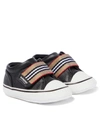 BURBERRY BABY VINTAGE CHECK LEATHER trainers,P00577331