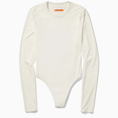 Heron Preston For Calvin Klein Chalk Long-sleeved Bodysuit In White