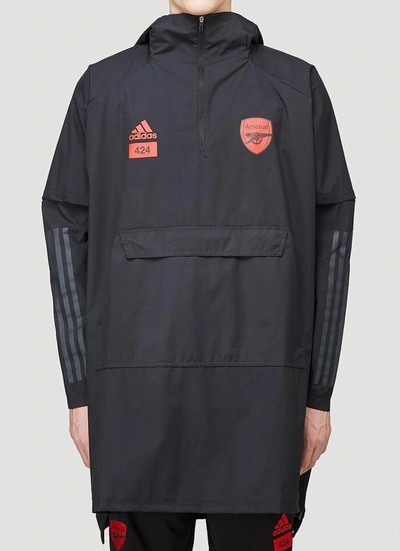 Adidas Originals Black X 424 X Arsenal Hooded Poncho Jacket