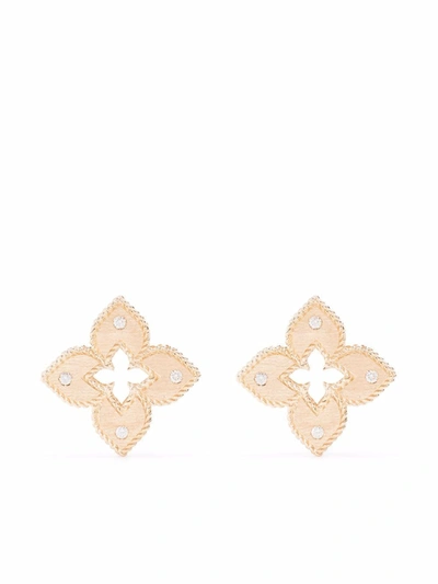 Roberto Coin 18kt Rose Gold Venetian Princess Diamond Stud Earrings In Rosa