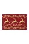 Entryways Williamsburg Dash Away All Handwoven Coconut Fiber Doormat In Red