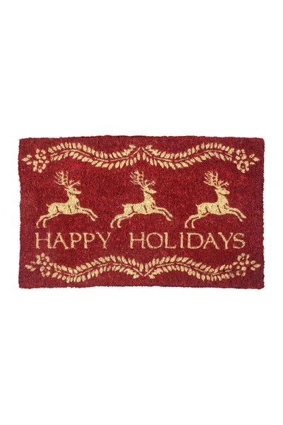 Entryways Williamsburg Dash Away All Handwoven Coconut Fiber Doormat In Red