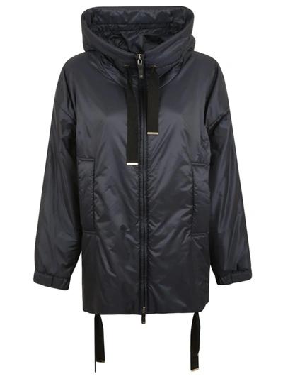 Max Mara The Cube Greenfe Hooded Jacket In Blue